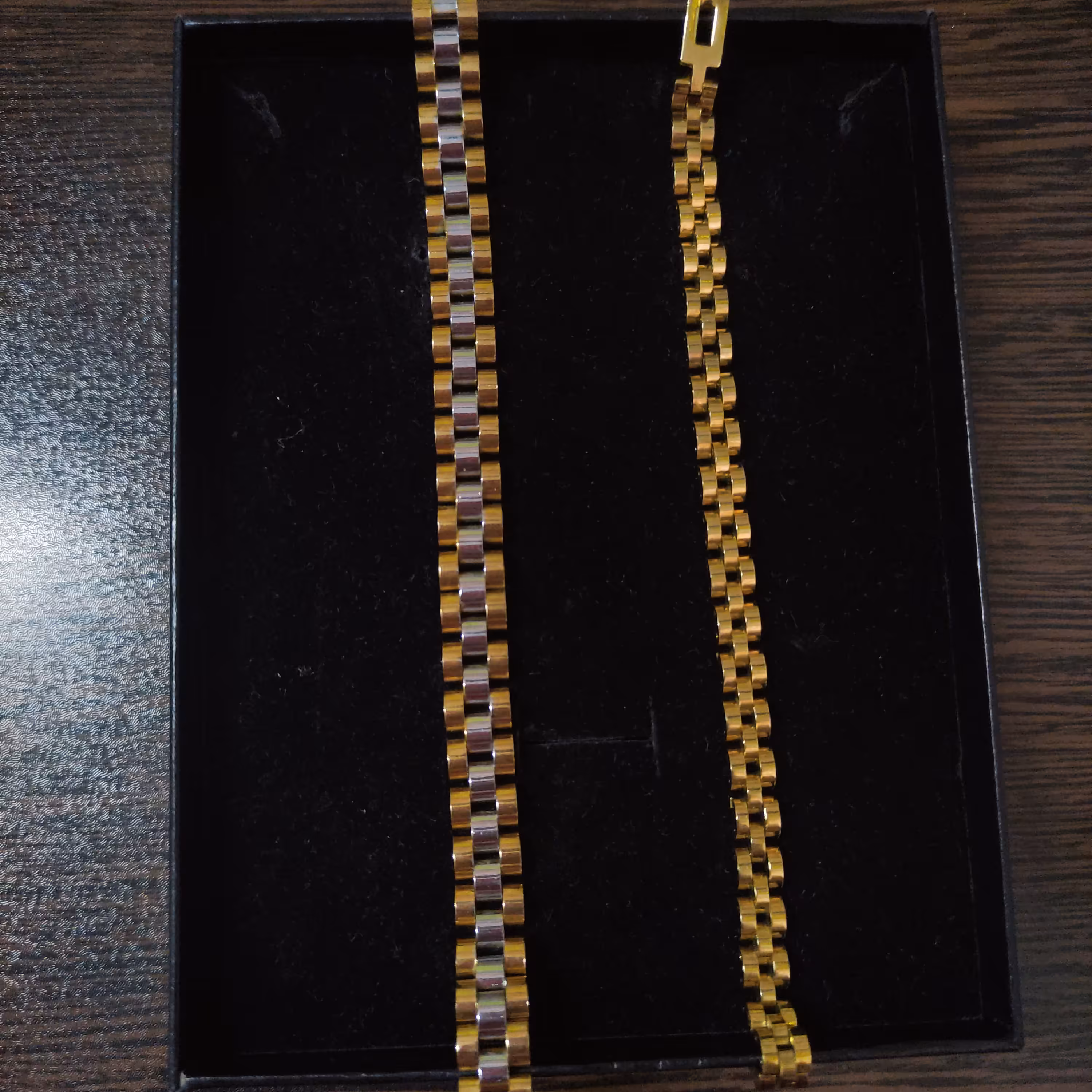 دستبند طرح رولکس دورنگ زنانه و مردانه