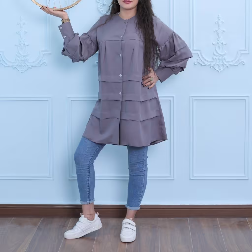 مانتو  کوتاه دکمه دار