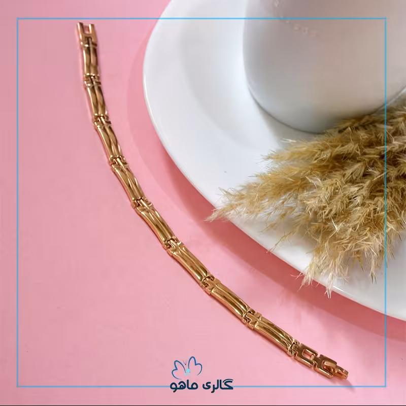 دستبند ژوپینگ مدل زنجیری موازی کد DAXP618 رنگ ثابت و ضدحساسیت