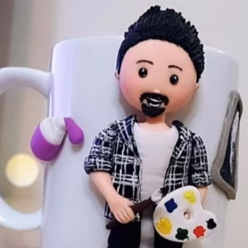 ماگ عروسکی شغل مرد هنرمند