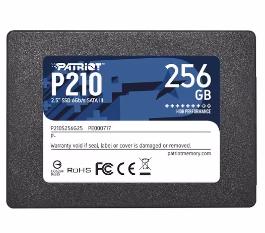 حافظه SSD اینترنال پاتریوت مدل P210 Sata III ظرفیت 256 گیگابایت