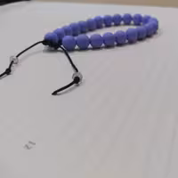 دستبند مرواریدی بنفش سایز بزرگ 