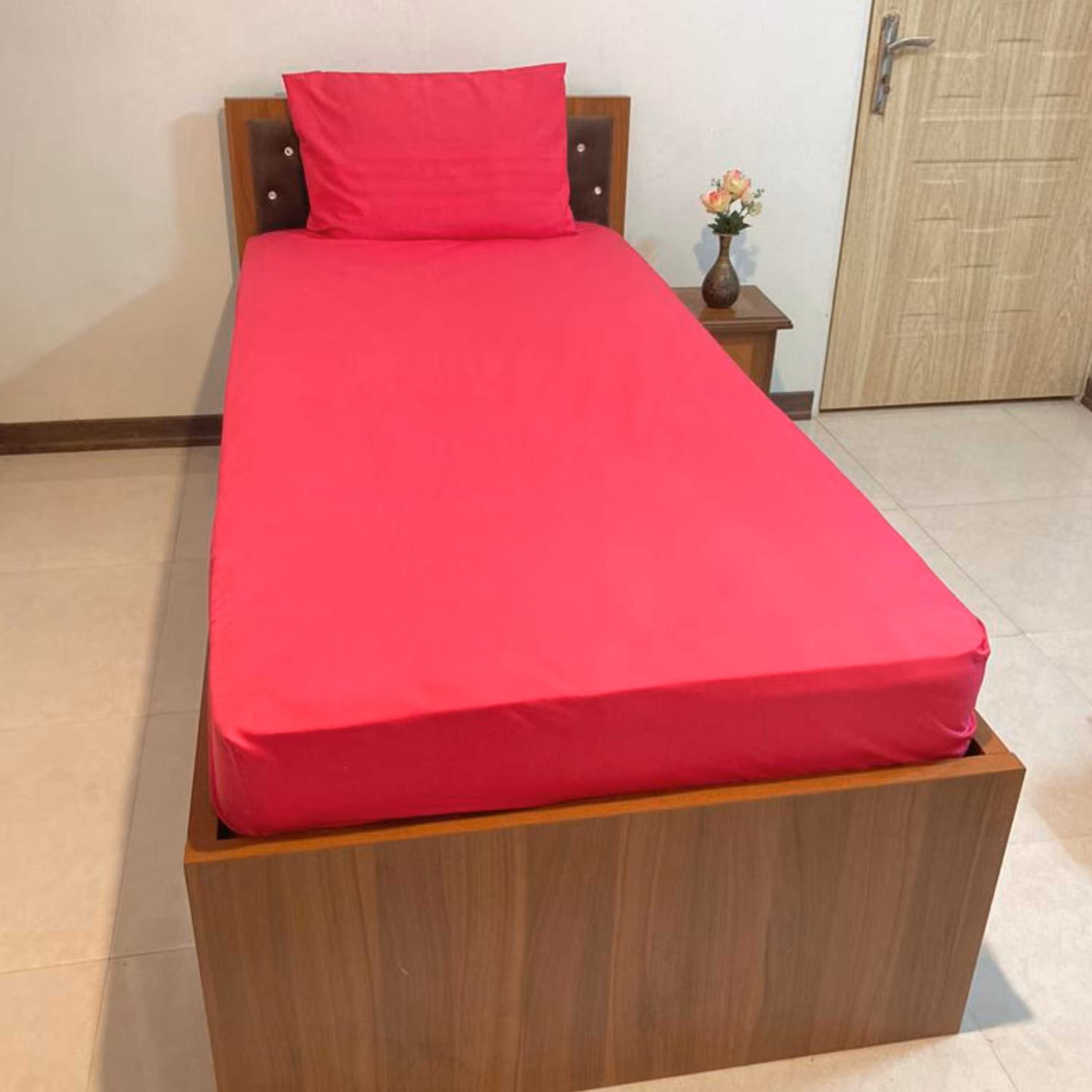 روتختی کشدار تترون ساده تک نفره (رنگ سرخآبی)