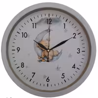 ساعت دیواری بچه گانه طرح خرس ساعت دیواری سرویس نوزاد ساعت دیواری پسرانه ساعت دیواری دخترانه ساعت گرد ساعت دیواری سفید 