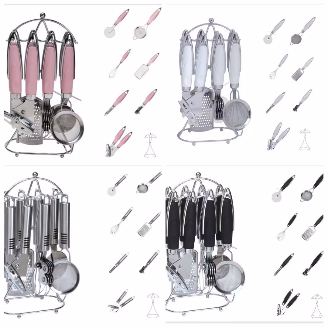 سرویس  ابزار آشپزخانه 8پارچه در 4 رنگ