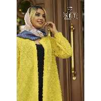 مانتو مجلسی مدل ونوس رنگ زرد کد 1708 برند SET