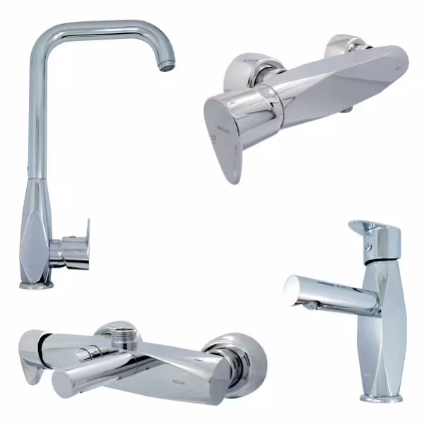 ست 4 تکه شیرآلات کلار مدل برلیان