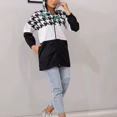 مانتو اسپرت زنانه کتان مدل مانتو جلو زیپ کتان ترگال پاییزه مدل روشان