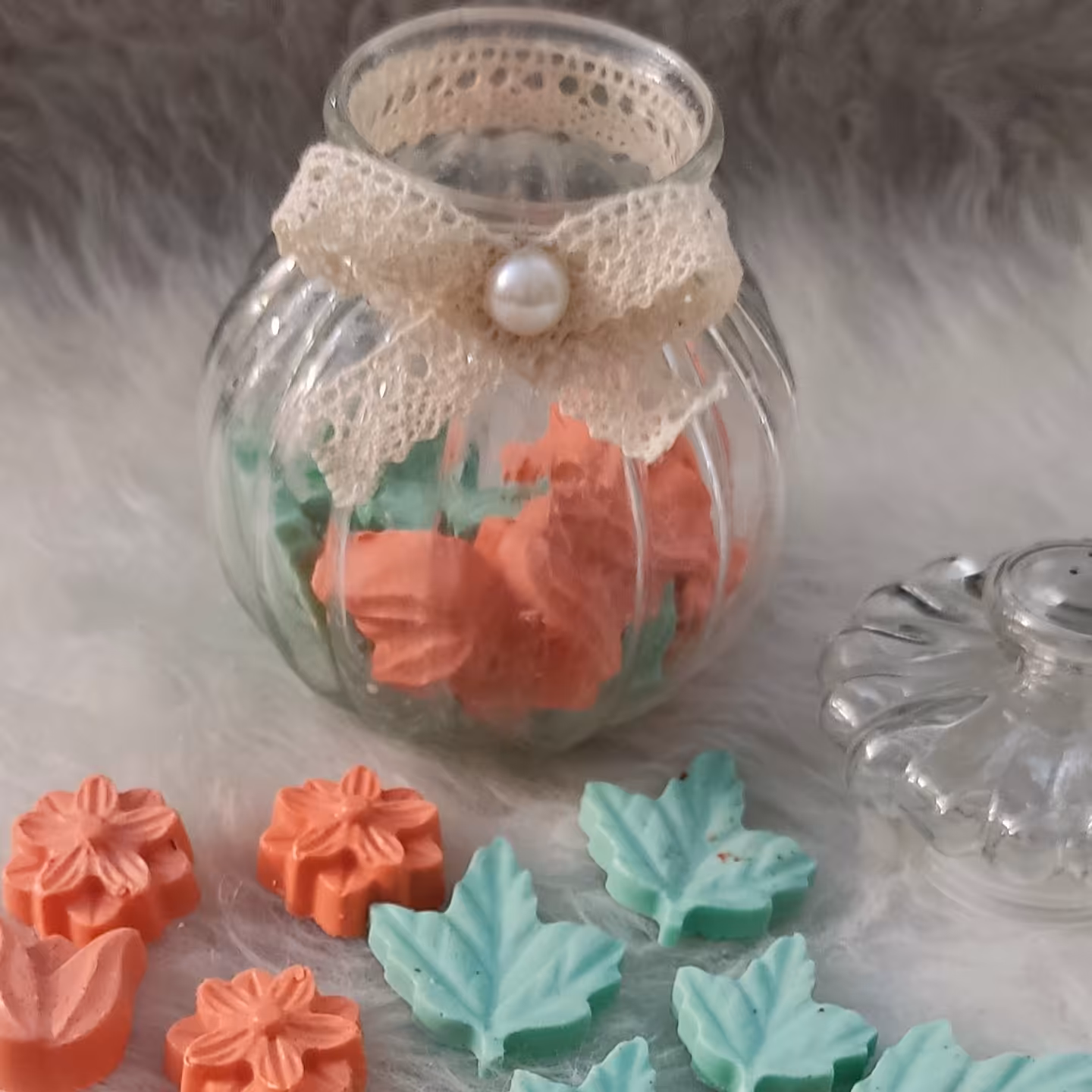 بانکه صابون دستساز طرح گل و برگ