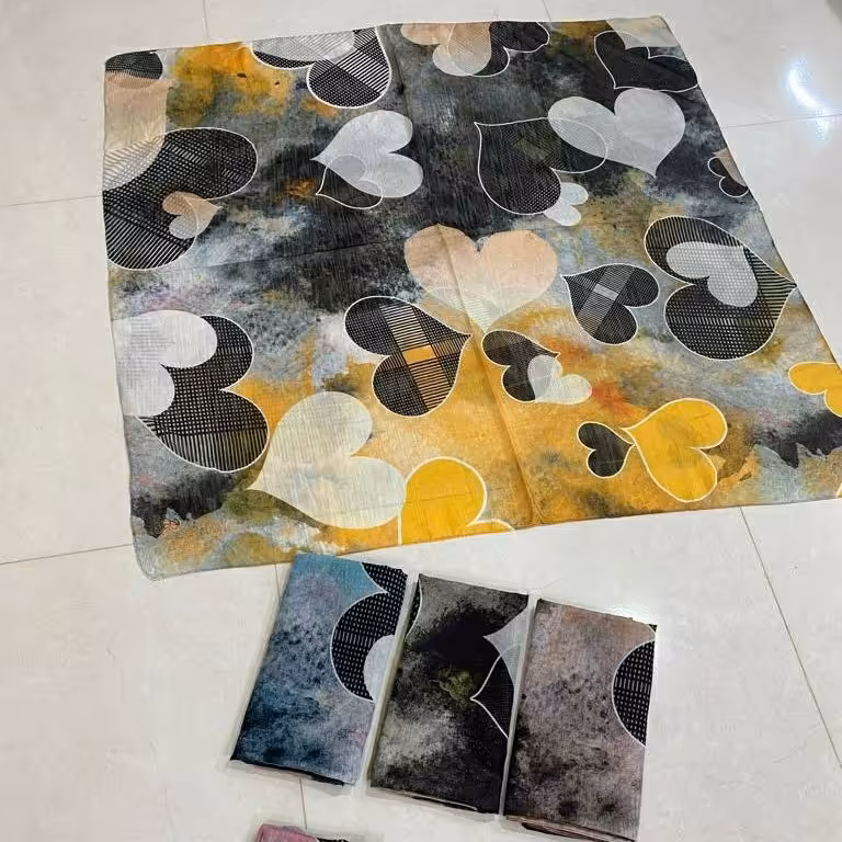 روسری بزرگ قواره 140 با رنگ بندی عالی ( رنگ بندی در تصویر دوم )