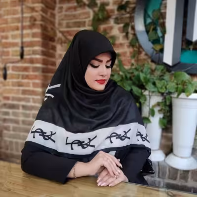 روسری نخی روسری سوپرنخ روسری مشکی زنانه