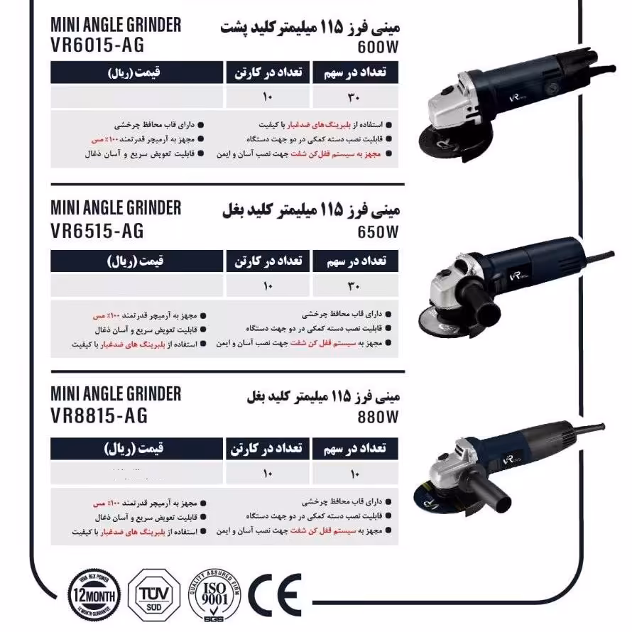 مینی فرز کلیدبقل880وات