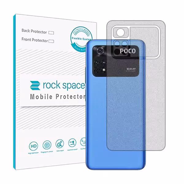 گلس محافظ پشت گوشی شیائومی Poco M4 Pro 5G مدل نانو هیدروژل مات برند راک اسپیس کد17901S