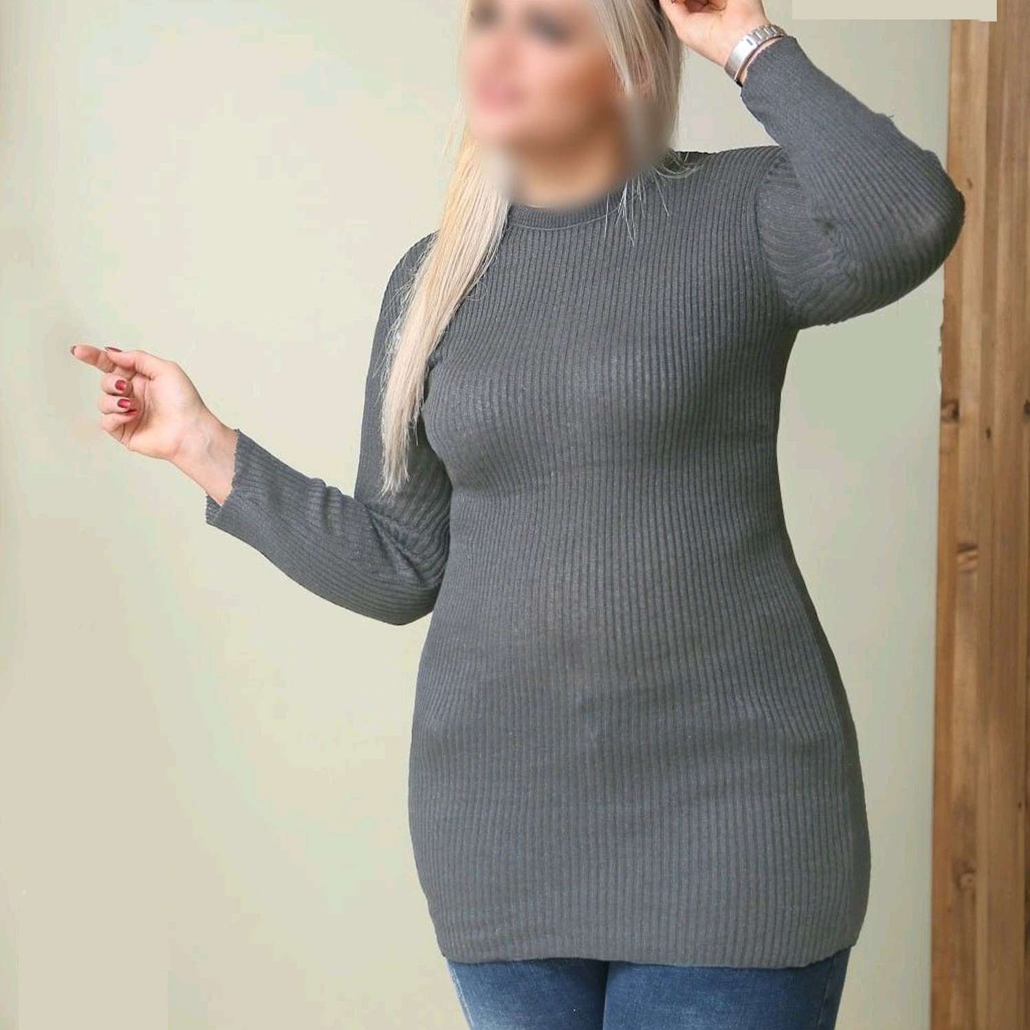 سویشرت سایز بزرگ هودی بافت سایز بزرگ شیک تونیک بافت سایز بزرگ سایز 44 تا 56