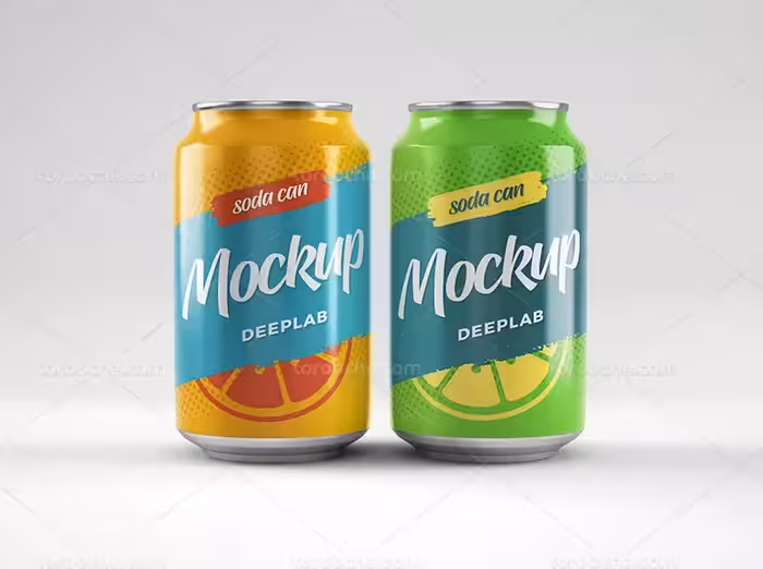 فایل موکاپ لایه باز قوطی نوشابه | گرافیک با طعم تربچه
