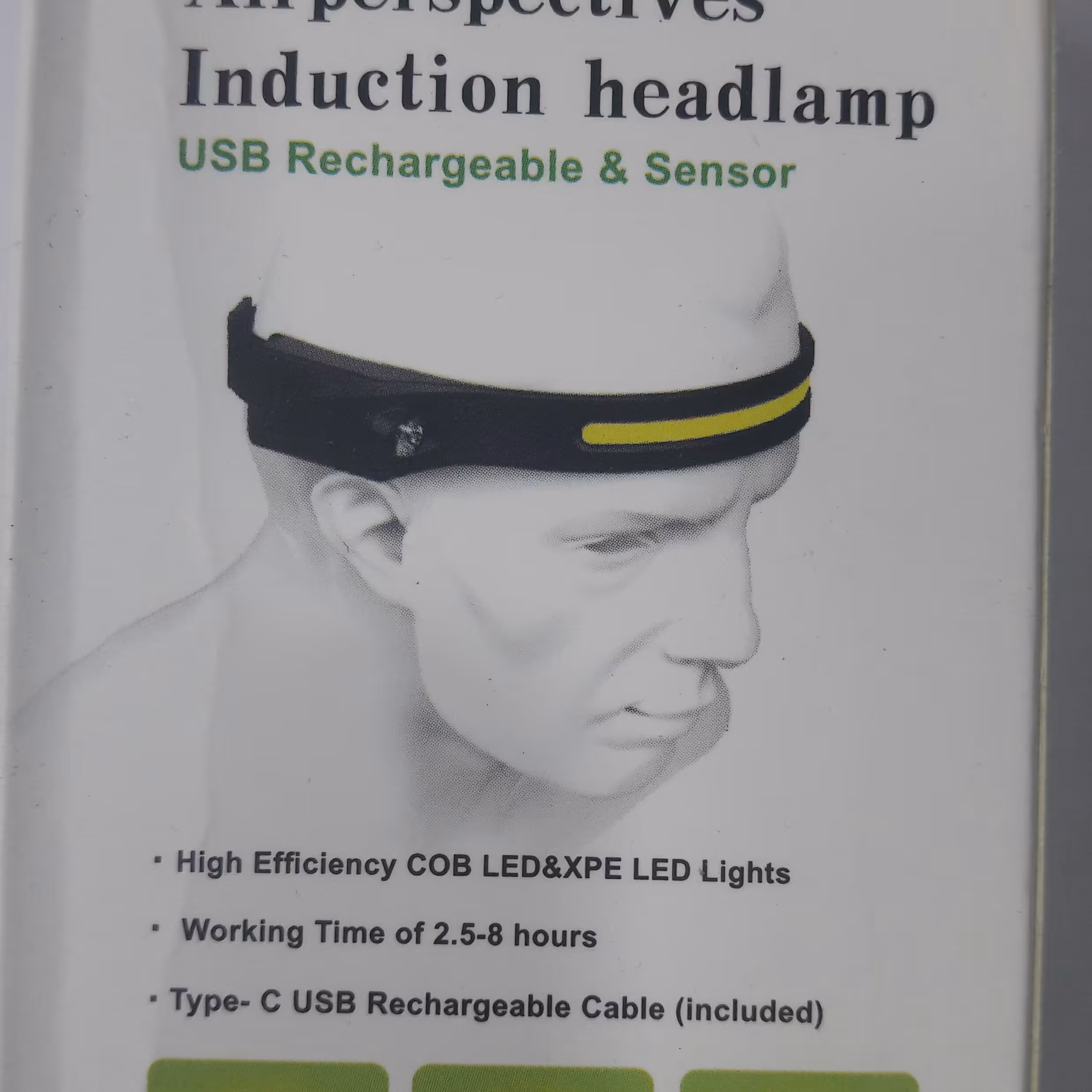 هدلایت نواری شارژ تایپ سی دوحالته وسنسوری بانور خیلی قوی 