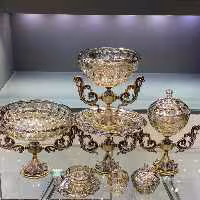 سرویس پذیرایی کریستال 24نفره شامپاینی  شفاف درجه یک صادراتی 