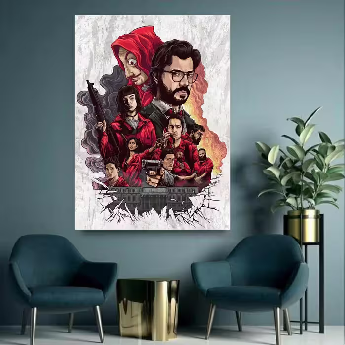 تابلو بوم طرح مانی هیست
