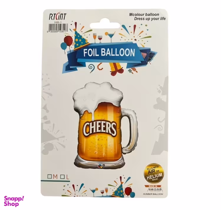 بادکنک فویلی مدل لیوان طرح مهمانی