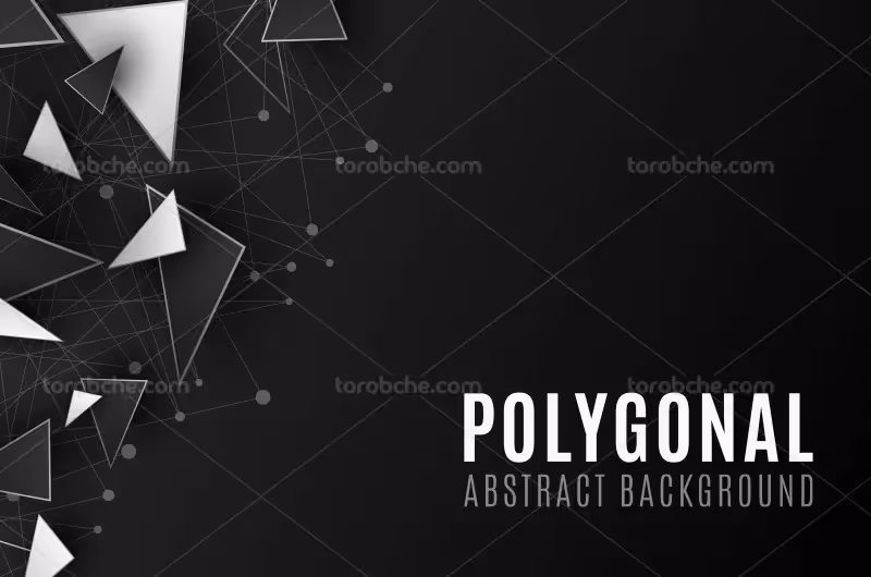 وکتور بک گراند مشکی چند ضلعی | گرافیک با طعم تربچه