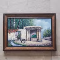 نقاشی رنگ روغن روستا یی اندازه 60در 40 