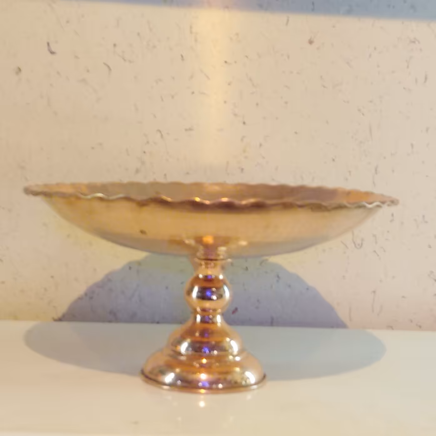 شیرینی خوری پایه دار مسی 13سانتی