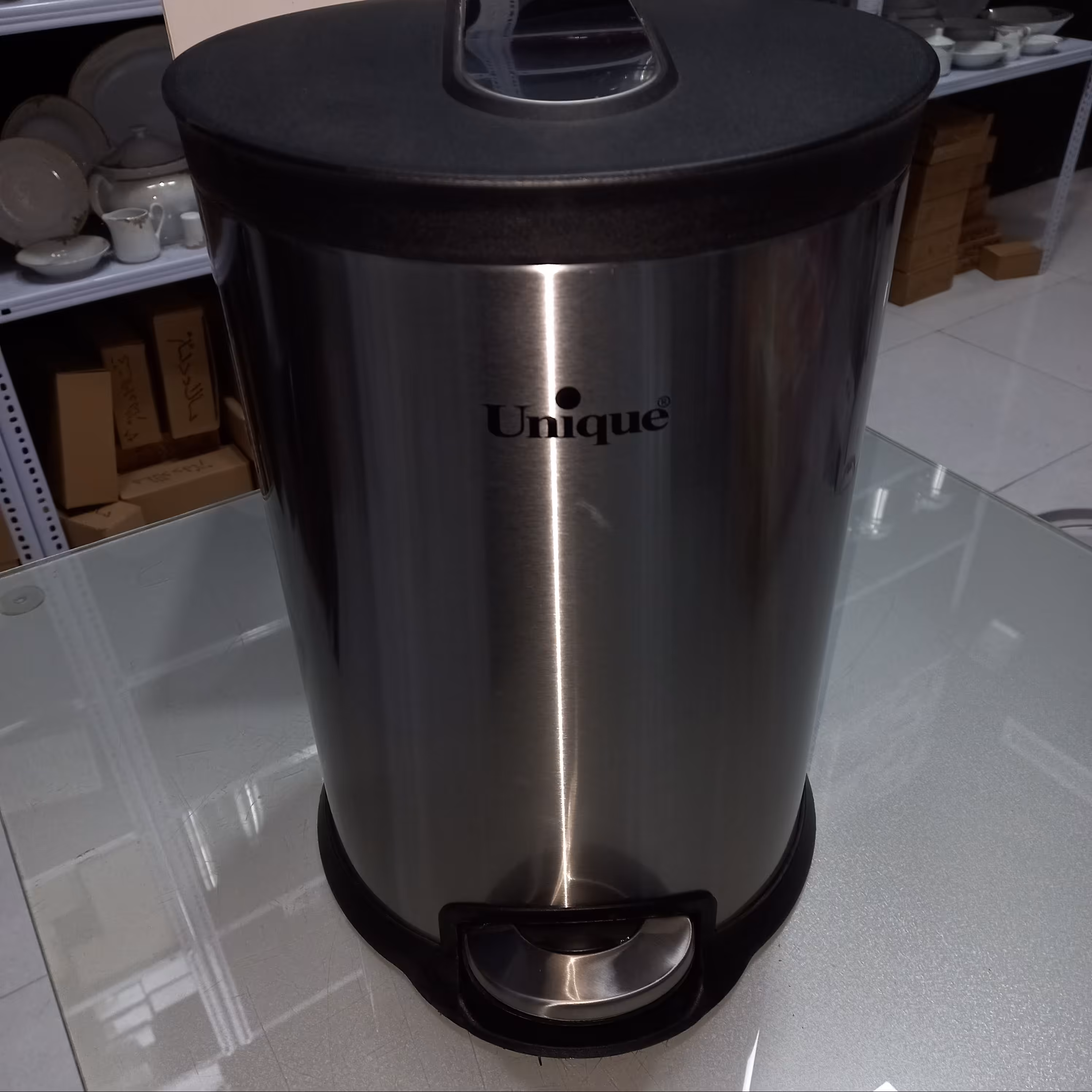 سطل زباله 12 لیتر یونیک کد 4420 استیل