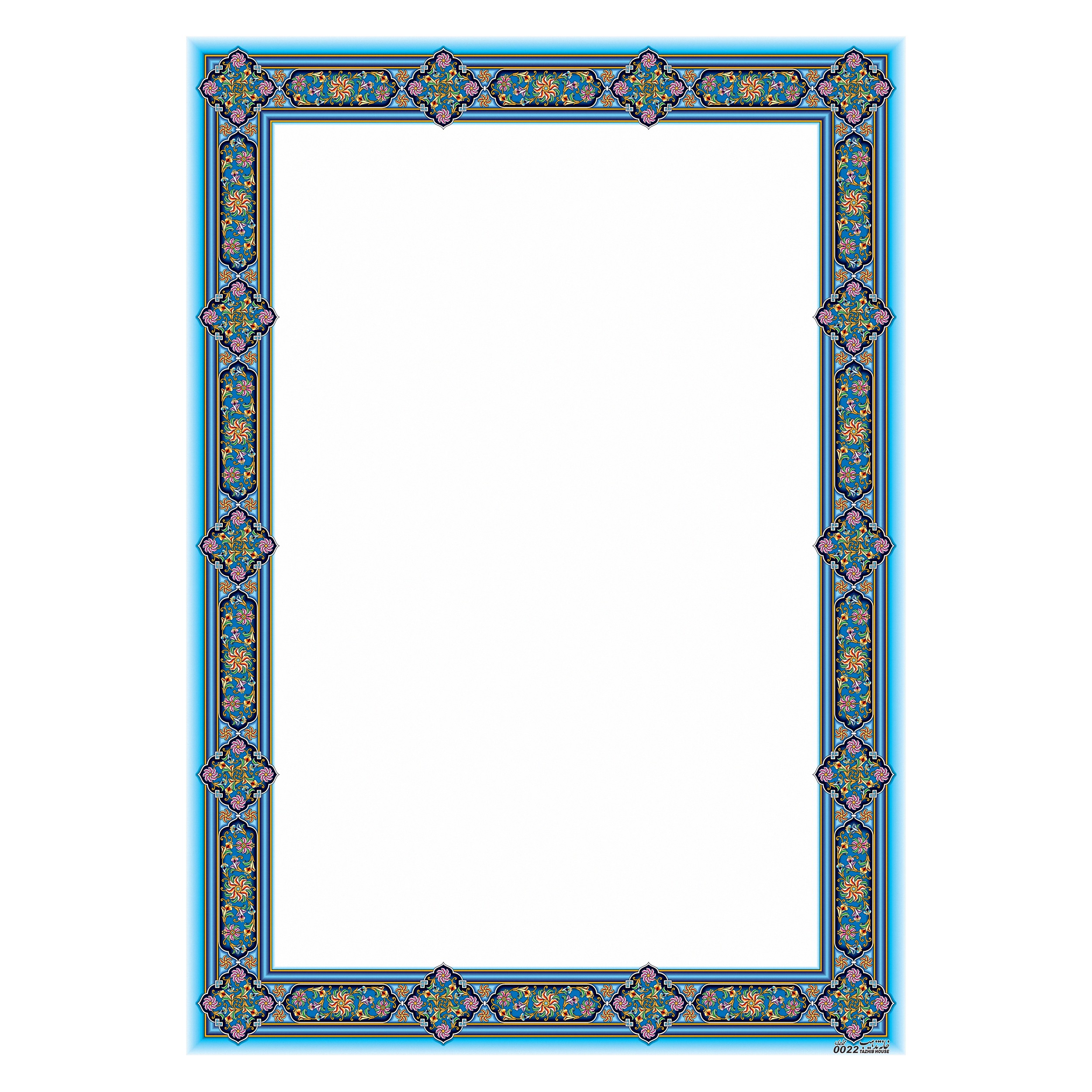 کاغذ تذهیب و ابروبادA4 طرح گل فرنگ کد 0022 گلاسه مات20 1 گرمی بسته 20 برگی