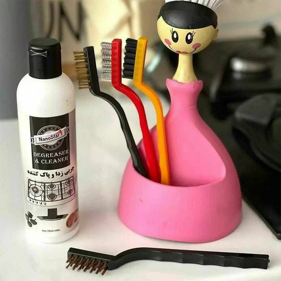 فرچه سیمی مسواکی شستشو جرم گاز و سینک 3 عددی