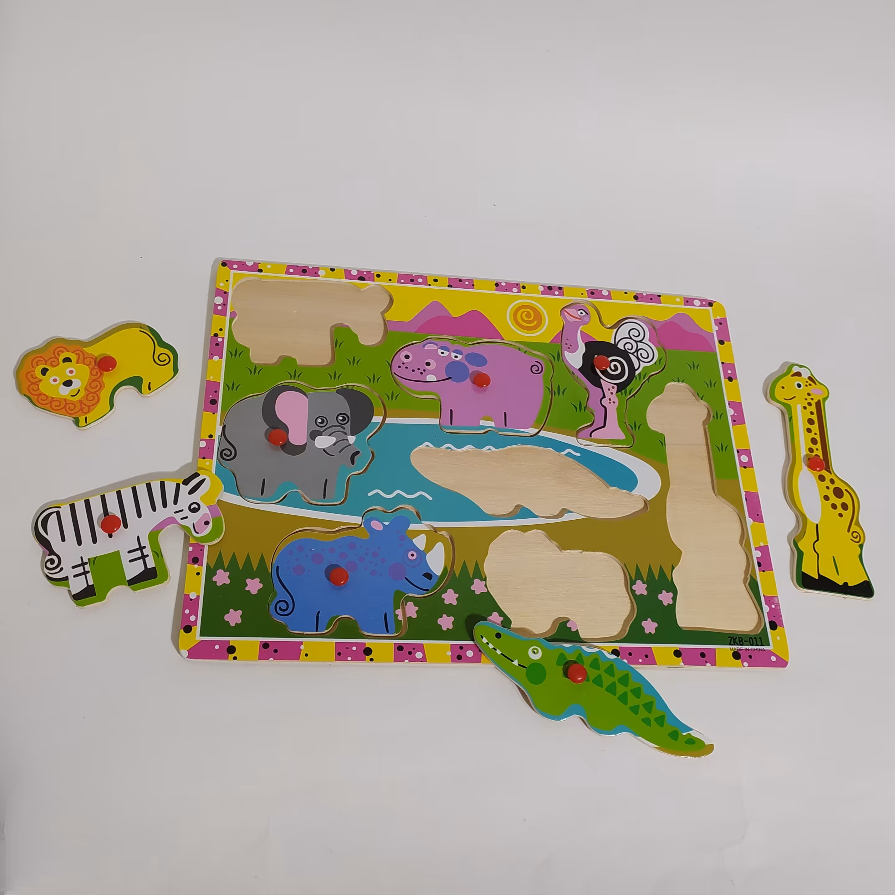 پازل پین دار طرح حیوانات بیشه