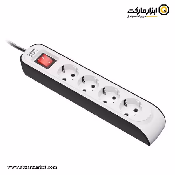 چهار راهی ارت دار پارت الکتریک با کابل 1.8 متری مدل 8757