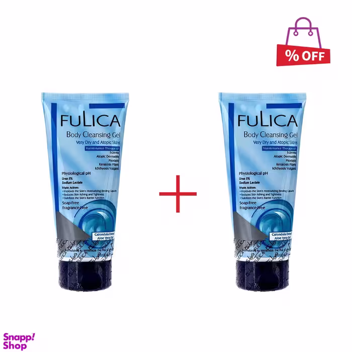 شامپو بدن فولیکا (Fulica) مناسب پوست‌های خشک 200 میلی‌لیتر مجموعه 2 عددی