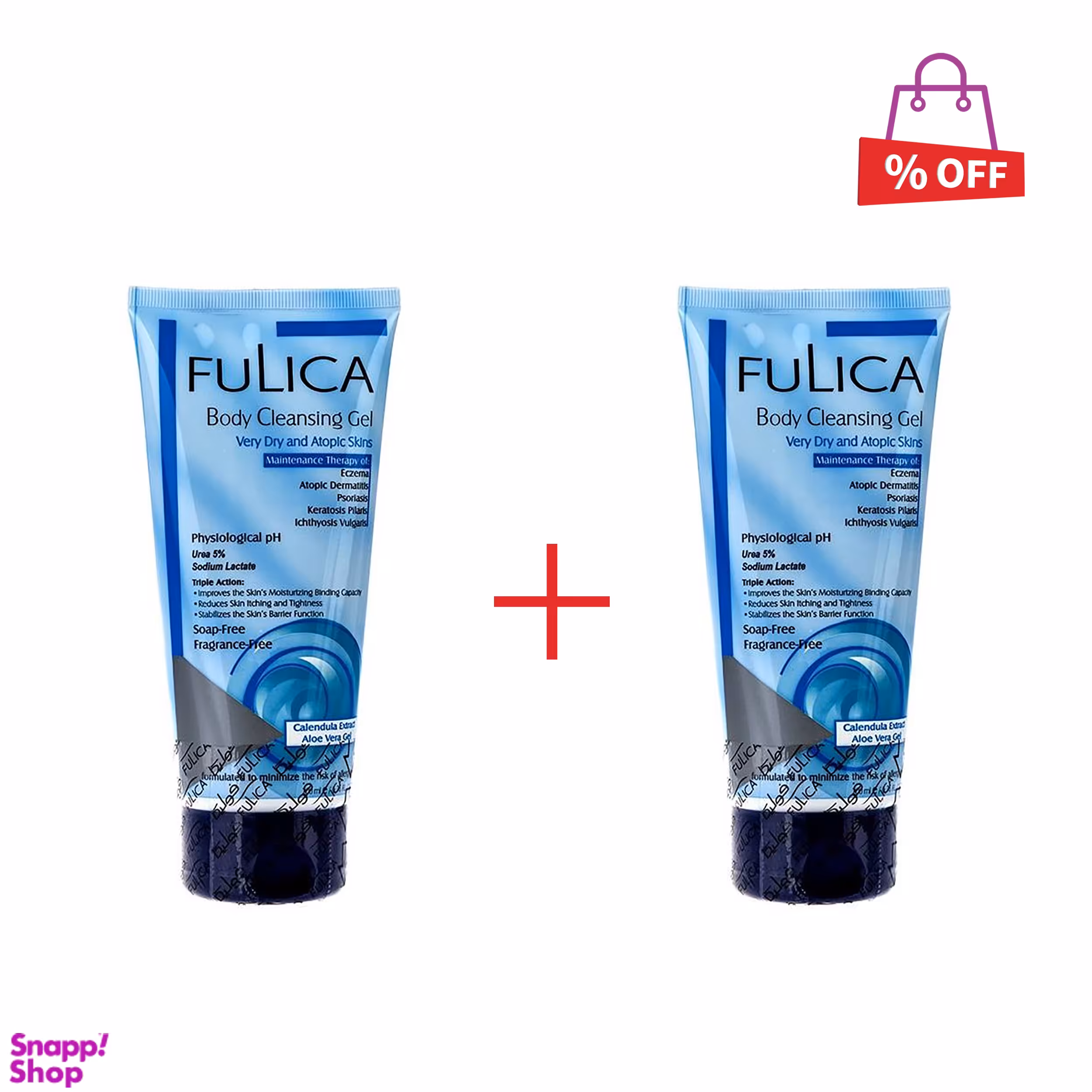 شامپو بدن فولیکا (Fulica) مناسب پوست‌های خشک 200 میلی‌لیتر مجموعه 2 عددی