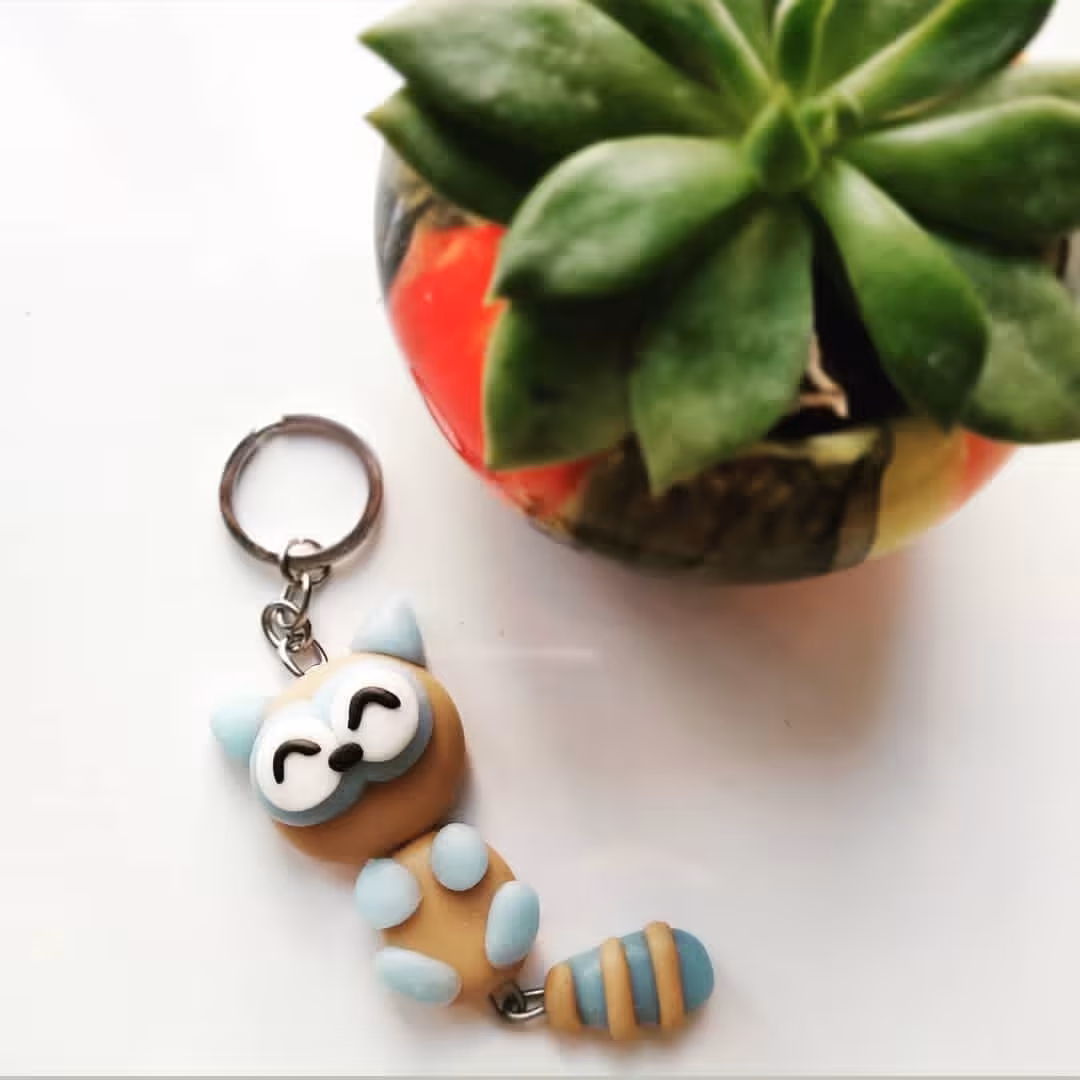 جاسوییچی طرح گربه جنس خمیر چینی پالپی شاپ 