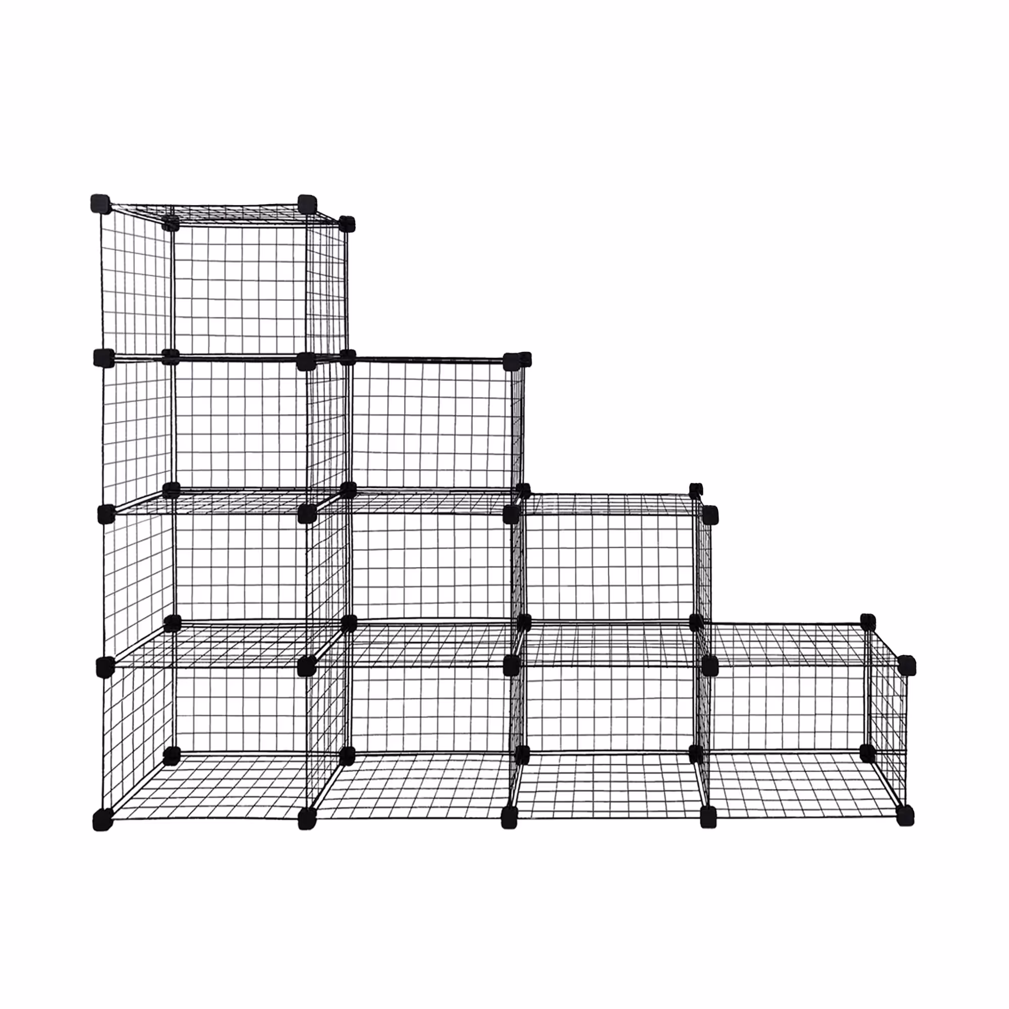 ست قفسه مشبک مدل پله ای چهار طبقه سایز 32x32(ارسال پس کرایه و به عهده مشتری)