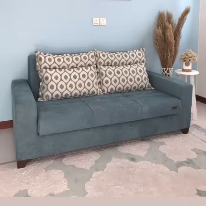 مبل تختخوابشو دسته ساده دو نفر خواب