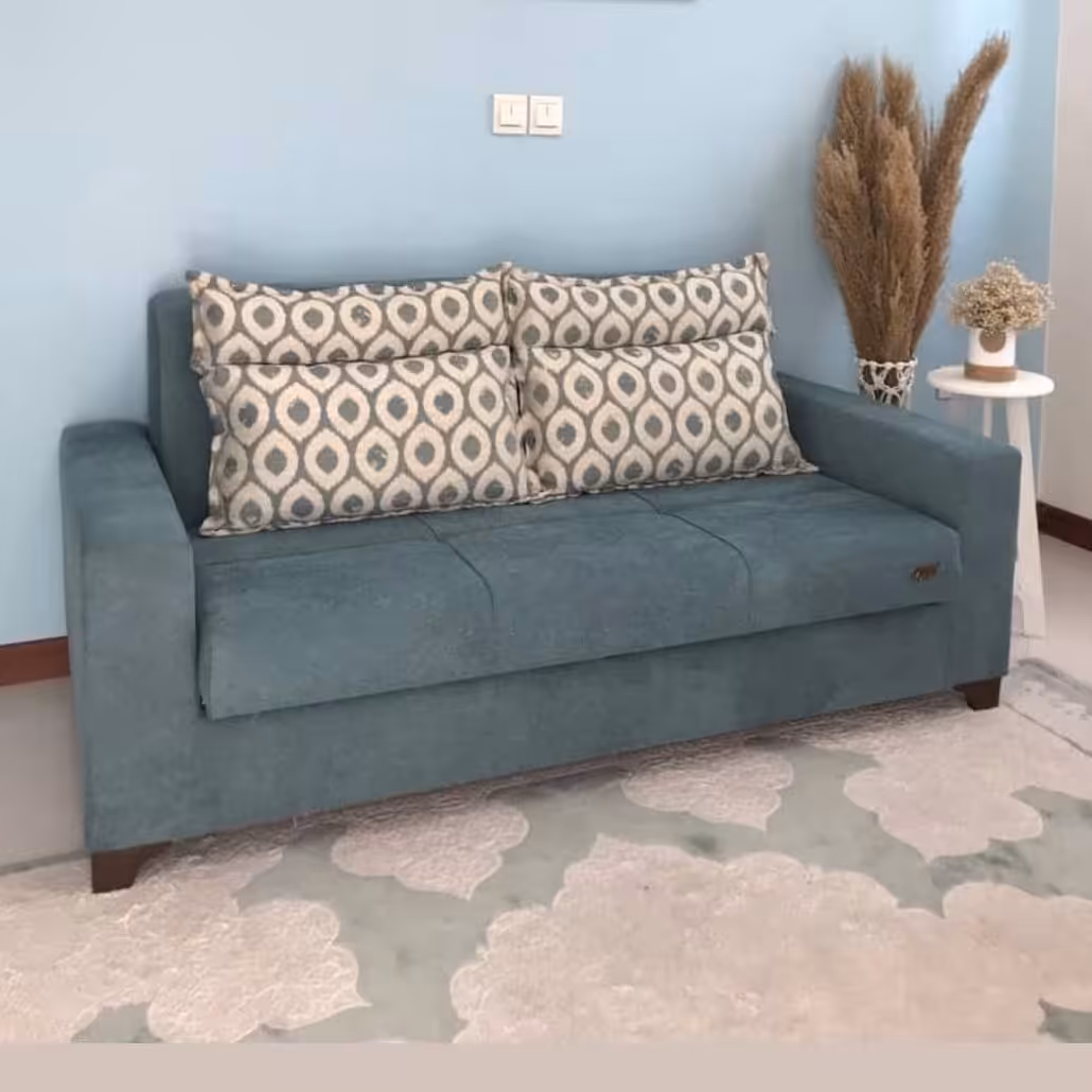 مبل تختخوابشو دسته ساده  دو نفر خواب .