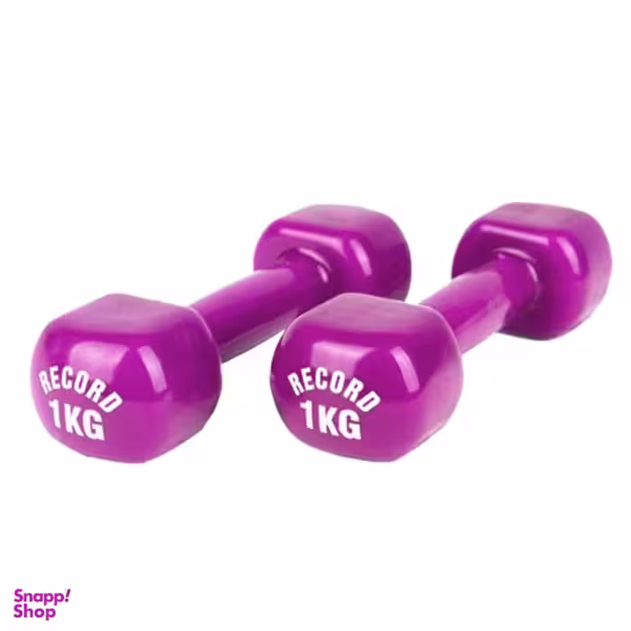 دمبل رکورد کد 1119 وزن 1 کیلوگرم بسته 2 عددی