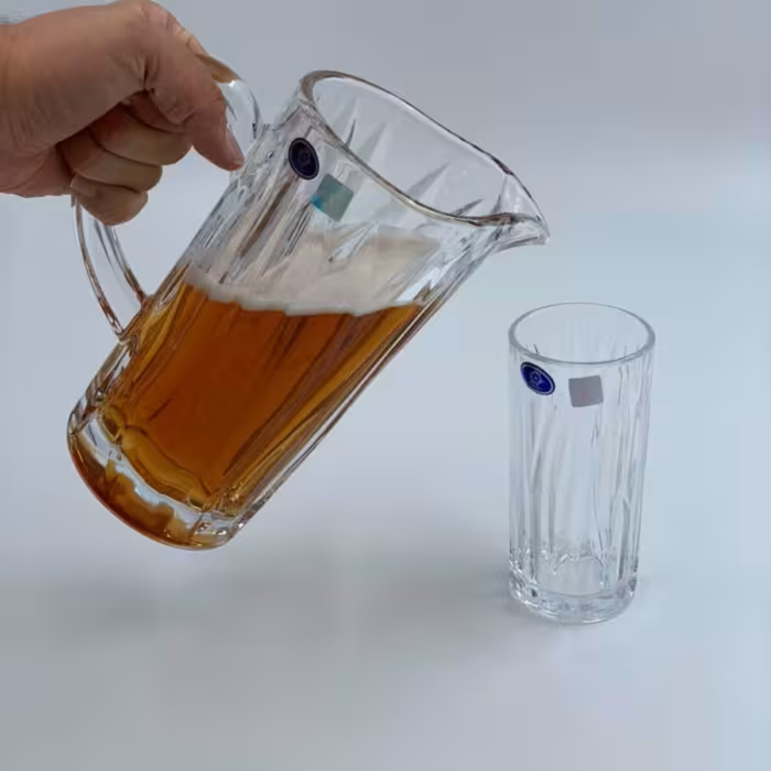 پارچ ولیوان کریستال چین مدل فیوژن