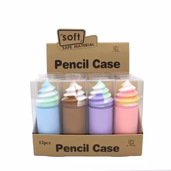 جامدادی سیلیکونی طرح بستنی برند:QI COLOUR بدون تغییر شکل  ضدآب بدون بو