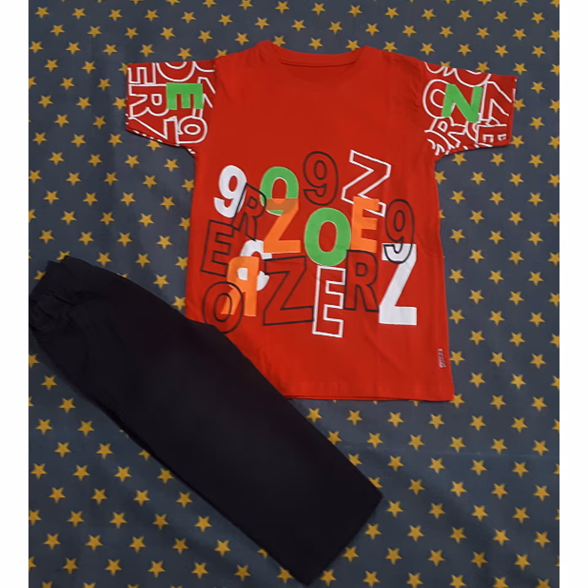 ست تیشرت و شلوارک لی پسرانه سایز 40 تا 55 دارای رنگبندی تنخور