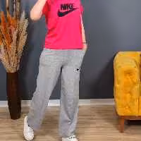 تیشرت و شلوار  نایک  شلوار بگ و تیشرت آستین کوتاه