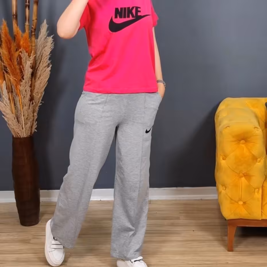 تیشرت و شلوار نایک شلوار بگ و تیشرت آستین کوتاه