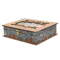 جعبه دمنوش و جعبه پذیرایی لوکس باکس با روکش ترمه کد LB54