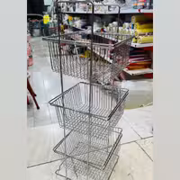 جا سیب زمینی پیاز  ضخیم سه طبقه استیل کروم