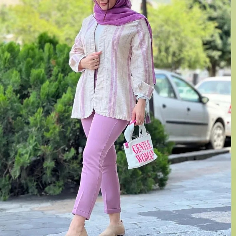 شومیز مانتویی دکمه دار