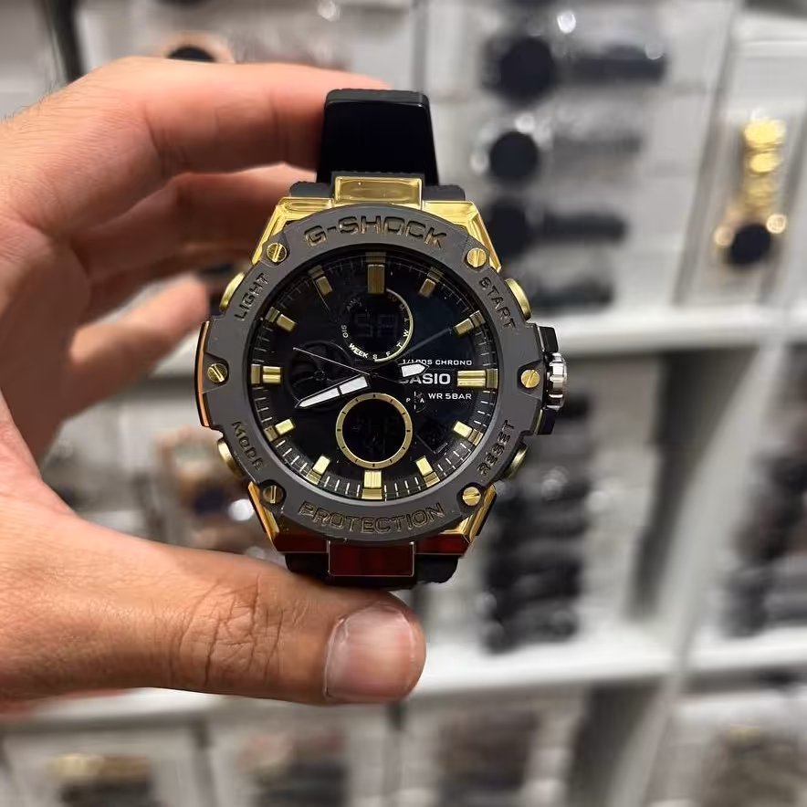 ساعت کاسیو جی شاک دو زمانه موتور ژاپن
دارای تقویم.