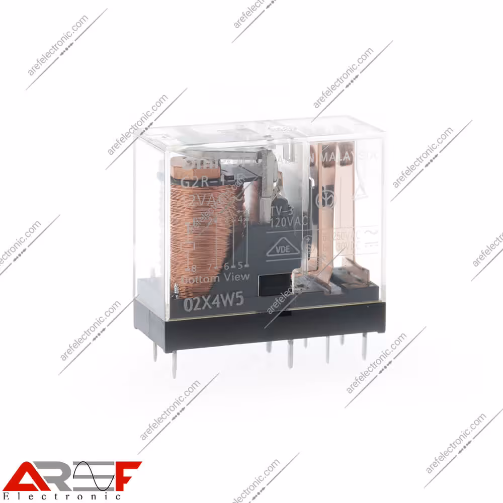رله امرن G2R-1-E دارای ولتاژ 12VAC و 16 آمپر - فروشگاه عارف الکترونیک