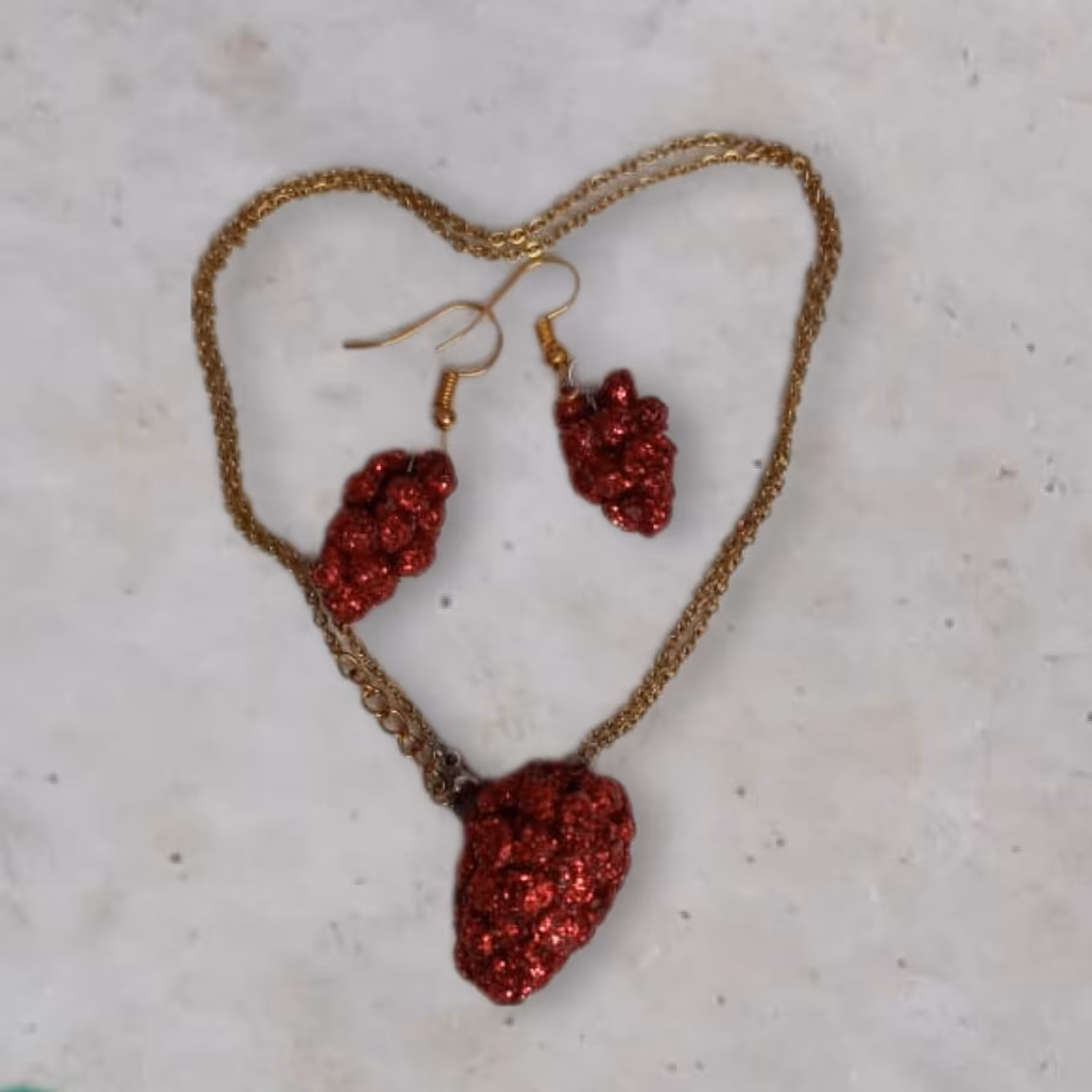 گردنبند و گوشواره ،ست زیور آلات، گوشواره انگور، گردنبند انگور