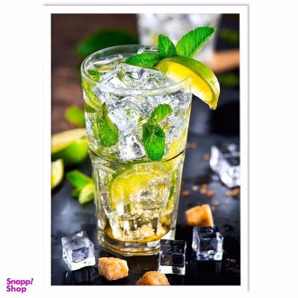 تابلو نوری بکلیت طرح نوشیدنی تابستانی موهیتو مدل W-S340